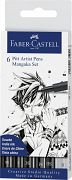 Set tuš flomastrov za risanje mang Faber-Castell Manga Set 6/1
