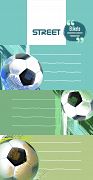 Etikete za zvezke Street Football 9/1