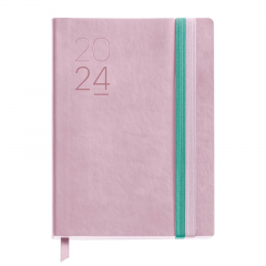 Dnevni planer 2024 A5 Miquelrius Basic Sewn roza