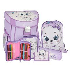 5-delni šolski set za prvošolčke Spirit Vision Grey Kitty