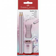 Set Faber-Castell Grip Sparkle Rose 4/1