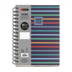 Spiralni tedenski planer 2026 A5 Miquelrius Stripes