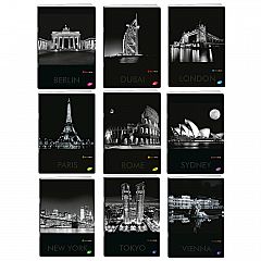 Zvezek A4 brezčrten Elisa Cities by Night 54L