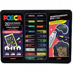 Darilni set Posca 20/1 Groovy Colors v kovinski embalaži