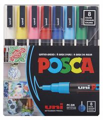 Set Markerjev Posca 3M 8/1 Osnovne Barve