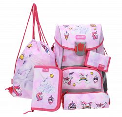 Šolski 5-delni set ABC123 LED Samorog Patch