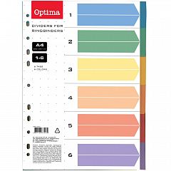 Pregradni barvni karton 1-6 Optima