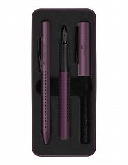 Darilni set Faber-Castell Grip Edition FP + BP Berry