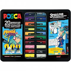 Darilni set Posca 20/1 Manga Hero v kovinski embalaži