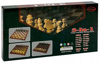 Lesena družabna igra 3v1