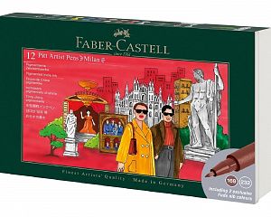 Tuš flomastri Faber-Castell Pitt Artist Pen Milan 12/1