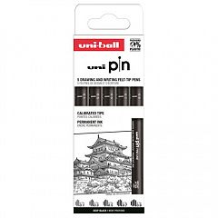 Fineliner Uni Pin 200 5/1 črn (0,1mm-0,9mm)