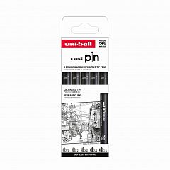 Fineliner Uni Pin 200 5/1 črn (0,2mm-1,2mm)