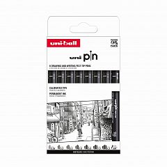 Fineliner Uni Pin 200 8/1 črn (0,05mm-1,2mm)