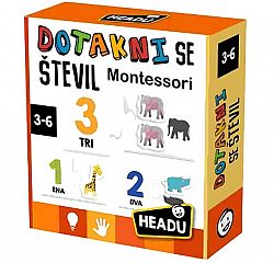 Didaktična taktilna igra Headu Montessori - Dotakni se števil