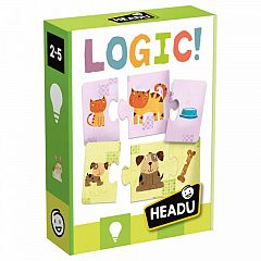 Didaktična igra Headu Montessori Puzzle Trio Logic - Kaj jedo živali?