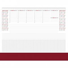 Namizna podloga koledar s PVC pasico rdeča
