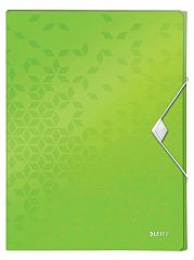 Mapa A4 PP 30mm s klapo in elastiko WOW svetlo zelena