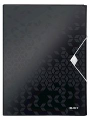 Mapa A4 PP 30mm s klapo in elastiko WOW črna