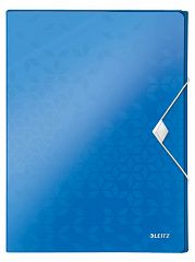 Mapa A4 PP 30mm s klapo in elastiko WOW modra