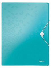 Mapa A4 PP 30mm s klapo in elastiko WOW turkiz