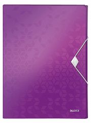 Mapa A4 PP 30mm s klapo in elastiko WOW vijola