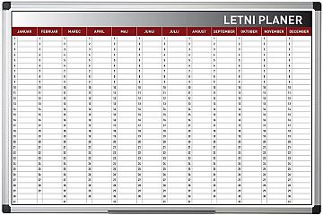 Magnetni letni planer Bi-Office 60x90cm