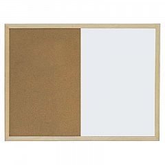 Magnetna tabla s pluto in lesenim okvirjem Optima 45 x 60 cm