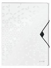 Mapa A4 PP 30mm s klapo in elastiko WOW bela