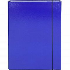 Mapa škatla z elastiko A4 Optima 3 cm mornarsko modra