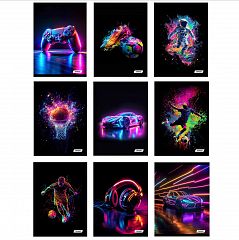 Zvezek A4 črtasti Neon Vibes Power 54L