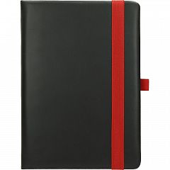 Notes A5 Flux z elastiko Črno/rdeč