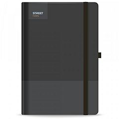 Notes z elastiko A5 Street Casual črn 96L