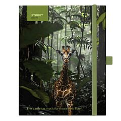 Notes z elastiko B5 Street Animals Giraffe 96L