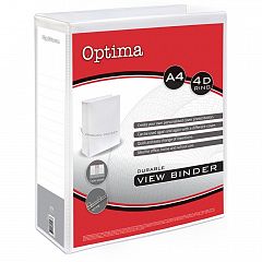 Rinčna mapa A4 za prezentacije Optima 4 D-rinke 75 mm