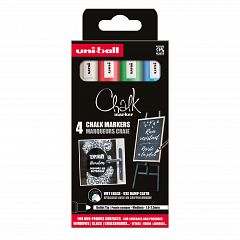 Set krednih markerjev Uni Chalk 4/1 basic