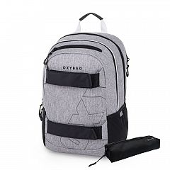 Set nahrbtnik in peresnica Oxybag Sport Melange Grey 2/1