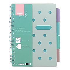 Spiralni blok A4 karo S.PAD s pregradami Green