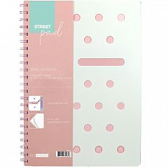 Spiralni zvezek A5 črte S.PAD Pastel Pink