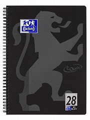 Spiralni blok A4+ karo Oxford Black Grey