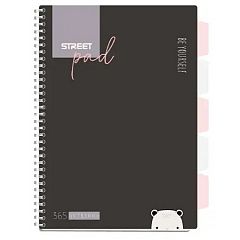 Spiralni blok A4 karo S.PAD Colorful s pregradami