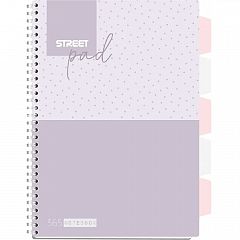 Spiralni blok A4 črte S.PAD Dots s pregradami