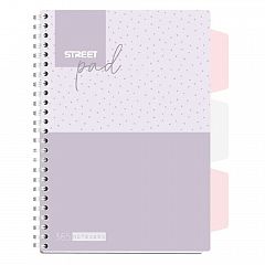 Spiralni blok A5 črte S.PAD s pregradami Dots
