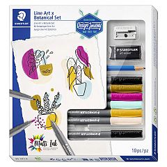 Ustvarjalni komplet pisal Staedtler Design Journey – Line Art x Botanical 10/1