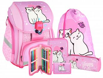 Šolski 5-delni set Smart Premium Happy Cats