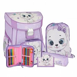 5-delni šolski set za prvošolčke Spirit Vision Grey Kitty