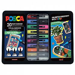 Darilni set Posca 20/1 Pop Colors v kovinski embalaži