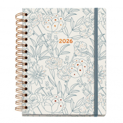 Spiralni tedenski planer A5 2026 Miquelrius Bouquet