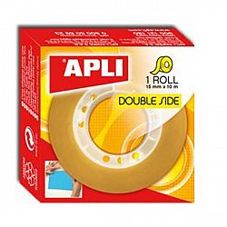 Apli obojestranski lepilni trak prosojen 15mm x 10m