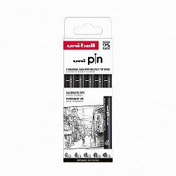 Fineliner Uni Pin 200 5/1 črn (0,2mm-1,2mm)
